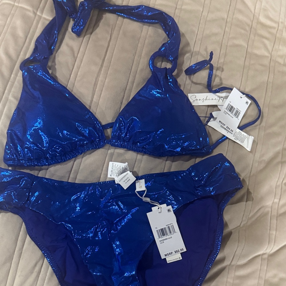 Sunshine 79 Shiny Blue Bikini Set